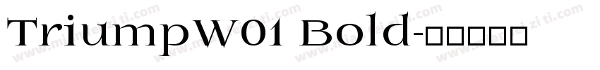 TriumpW01 Bold字体转换